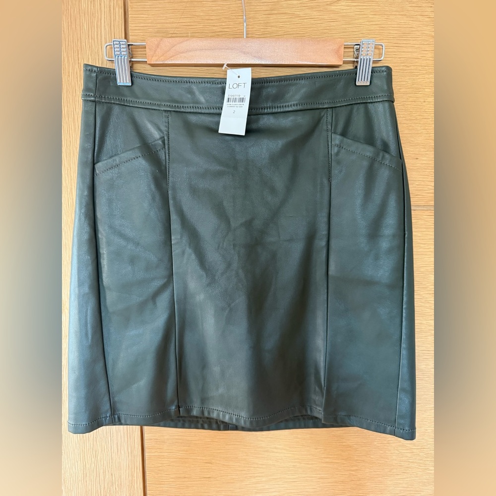 Loft faux leather skirt